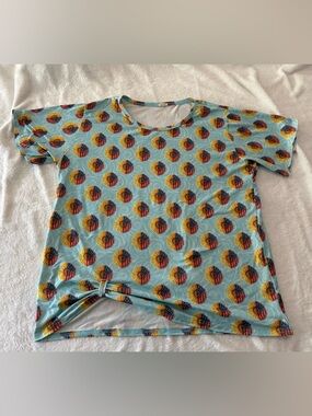 Boutique USA FLAG Sunflower Patriotic Top 2XL